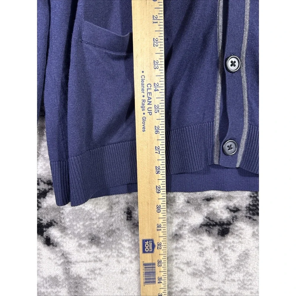 Banana Republic Sweater Mens Size Extra Large Navy Silk Cotton‎ Cashmere V-Neck